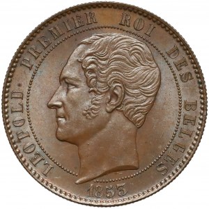 Belgium, Leopold I, 10 centimes 1853 - marriage
