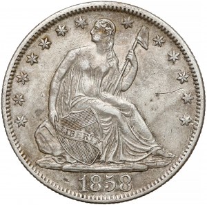 USA, 1/2 dolara 1858 - Seated Liberty
