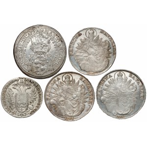 Austria / Niemcy, Talary i półtalar 1668-1824, zestaw (5szt)