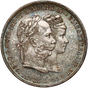 Austria, Franciszek Józef I, 2 guldeny 1879 - Srebrne gody