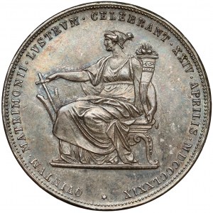 Austria, Franciszek Józef I, 2 guldeny 1879 - Srebrne gody