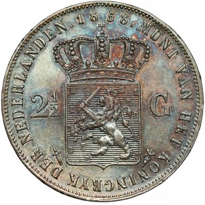 Niderlandy, 2 i 1/2 guldena 1858