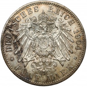 Niemcy, Meklenburgia-Szwerin, 5 marek 1904-A - zaślubinowe