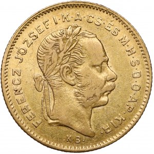 Węgry, Franciszek Józef I, 10 franków = 4 forinty 1879 KB