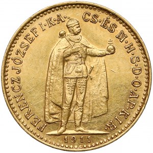 Węgry, Franciszek Józef I, 10 koron 1911 KB