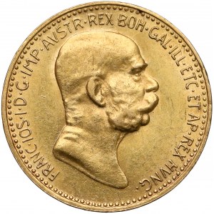 Austria, Franz Joseph I, 10 corona 1908 - 60th anniversary of the reign