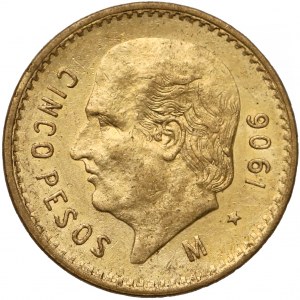 Mexico, 5 pesos 1906-M