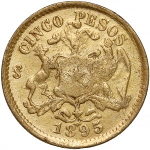 Chile, 5 pesos 1895 So