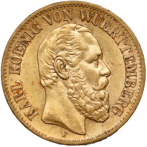 Germany, Württemberg, 10 mark 1875