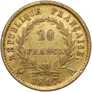 France, Napoleon I, 20 francs 1807, Paris