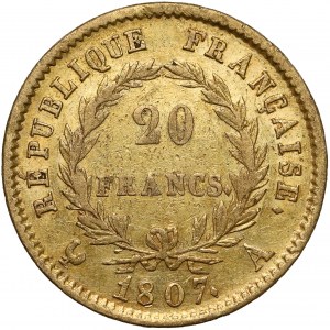 Francja, Napoleon Bonaparte, 20 franków 1807-A