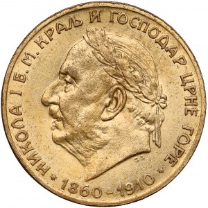 Czarnogóra, 20 perpera 1910 - 50 lat Nikoli I