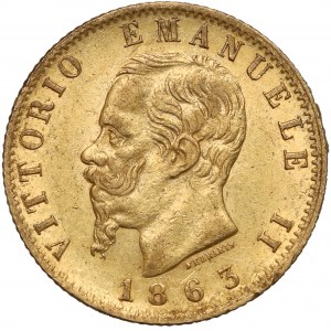 Włochy, Wiktor Emanuel II, 20 lirów 1863