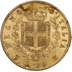 Italy, Vittorio Emanuele II, 20 lire 1863