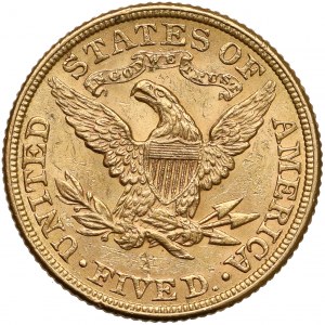 USA, 5 dolarów 1881 - Coronet Head