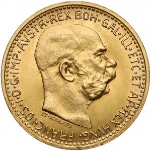 Austria, Franz Joseph I, 10 corona 1912 - restrike