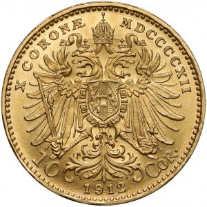 Austria, Franz Joseph I, 10 corona 1912 - restrike