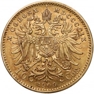 Austria, Franz Joseph I, 10 corona 1909