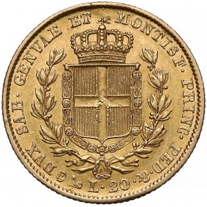 Italy, Sardinia, Carlo Alberto, 20 lire 1845 - Anchor