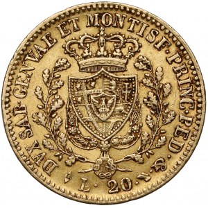 Italy, Sardinia, Carlo Felice, 20 lire 1825