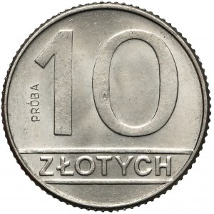 Próba NIKIEL 10 złotych 1989 - stempel zwykły