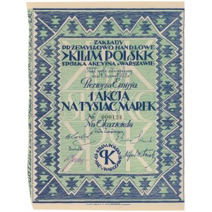 Kilim Polski, Em.1, 1.000 mkp 1922