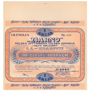 Polska Wytwórnia Chleba Zdrowia i Młyn Walcowy Ziarno, 10 zł 1928