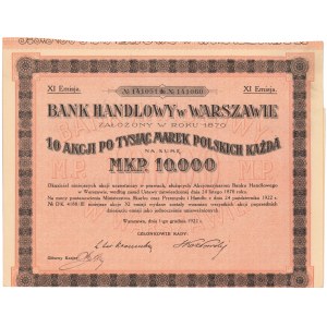 Bank Handlowy w Warszawie, Em.11, 10x 1.000 mko 1922