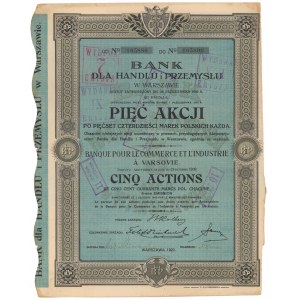 Bank dla Handlu i Przemysłu, Em.6, 5x 540 mkp 1920
