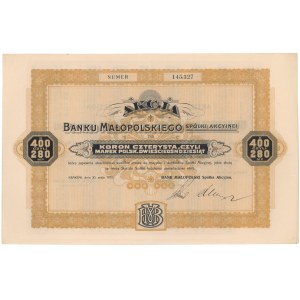 Bank Małopolski, 400 kr 05.1920