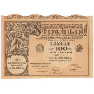 Stowinkol, Em.1, 100 zł 1934