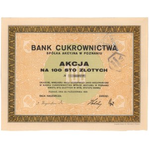 Bank Cukrownictwa w Poznaniu, Em.4, 100 zł 1928