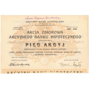 Akcyjny Bank Hipoteczny, Em.13, 5x 100 zł 1926