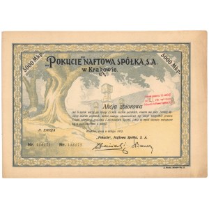 Pokucie Naftowa Spółka, Em.2, 5x 1.000 mk 1922
