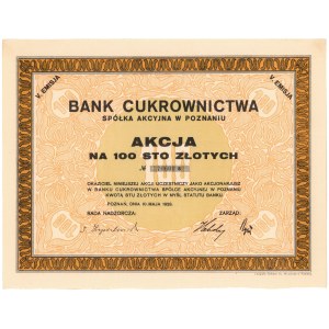 Bank Cukrownictwa w Poznaniu, Em.5, 100 zł 1929