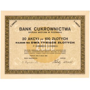 Bank Cukrownictwa w Poznaniu, Em.5, 20x 100 zł 1929