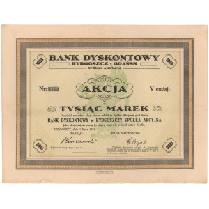 Bank Dyskontowy w Bydgoszczy, Em.5, 1.000 mkp 1921