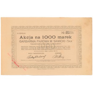 Garbarnia Parowa W. Sawicki i Ska, Em.2, 1.000 mkp 1921