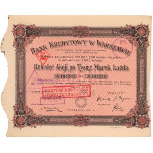 Bank Kredytowy w Warszawie, Em.6, 10x 1.000 mkp 1921