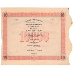 Bank Kredytowy w Warszawie, Em.6, 10x 1.000 mkp 1921