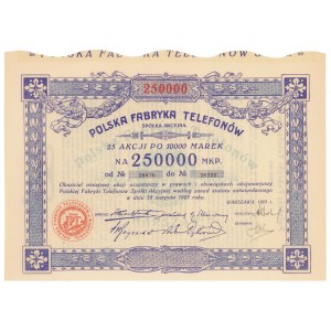 Polska Fabryka Telefonów, 25x 10.000 mkp 1923