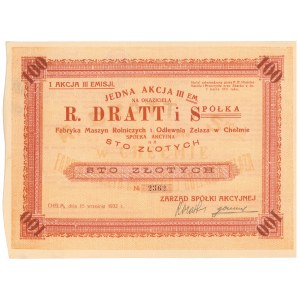 R. Dratt i Spółka, Em.3, 100 zł 1932