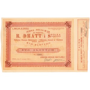 R. Dratt i Spółka, Em.3, 100 zł 1932