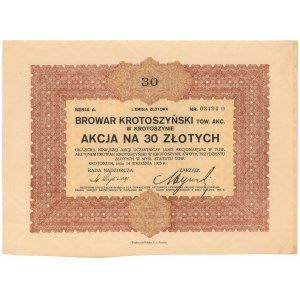 Browar Krotoszyński w Krotoszynie, Em.1, 30 zł 1925