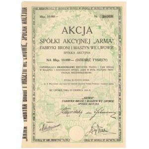 Arma Fabryki Broni i Maszyn we Lwowie, 10.000 mkp 1923 - na okaziciela