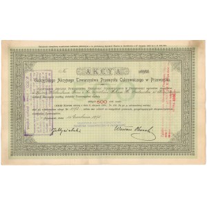 Galicyjskie Akc. Tow. Przemysłu Cukrowniczego..., 500 guld / 1.000 kr 1895 / 4.000 mkp 1921 / 500 zł 1924