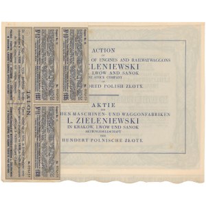 L. Zieleniewski w Krakowie, Lwowie i Sanoku, 100 zł 1926