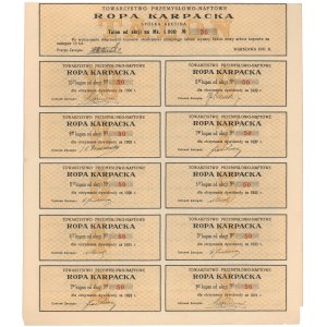 Tow. Przemysłowo-Naftowe Ropa Karpacka, Em.1, 1.000 zł 1921