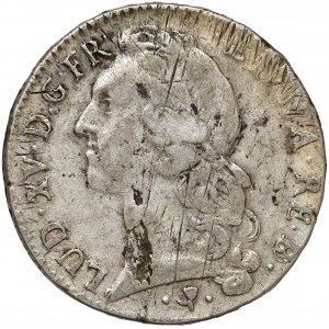 France, Louis XV, Écu 1757 (cow), Pau