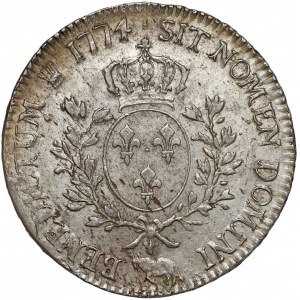 France, Louis XV, Écu de Béarn 1774 (cow), Pau